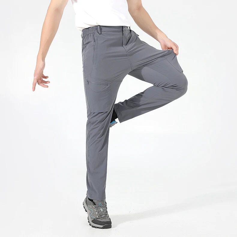 EUMERGX Herren-Sommer-Wanderhose, schnell trocknende, wasserdichte Cargohose, Outdoor-Stretch-Berghose für Camping, Klettern – Detail 21