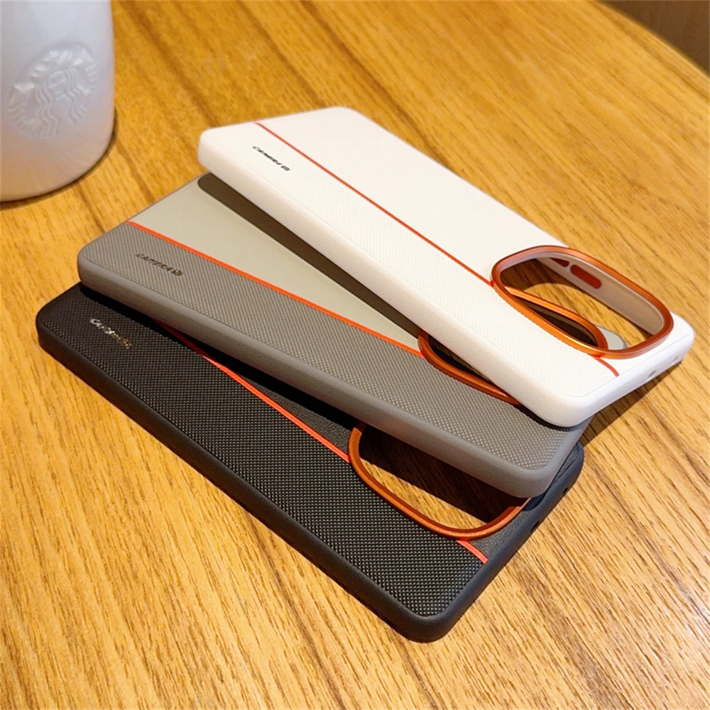 ل VIVO IQOO Z10 Turbo Pro Z10Turbo مطلي PC ثقب كبير ثلاثي الألوان عدسة معدنية حلقة مكافحة بصمة مكافحة الإفلات جراب هاتف #3