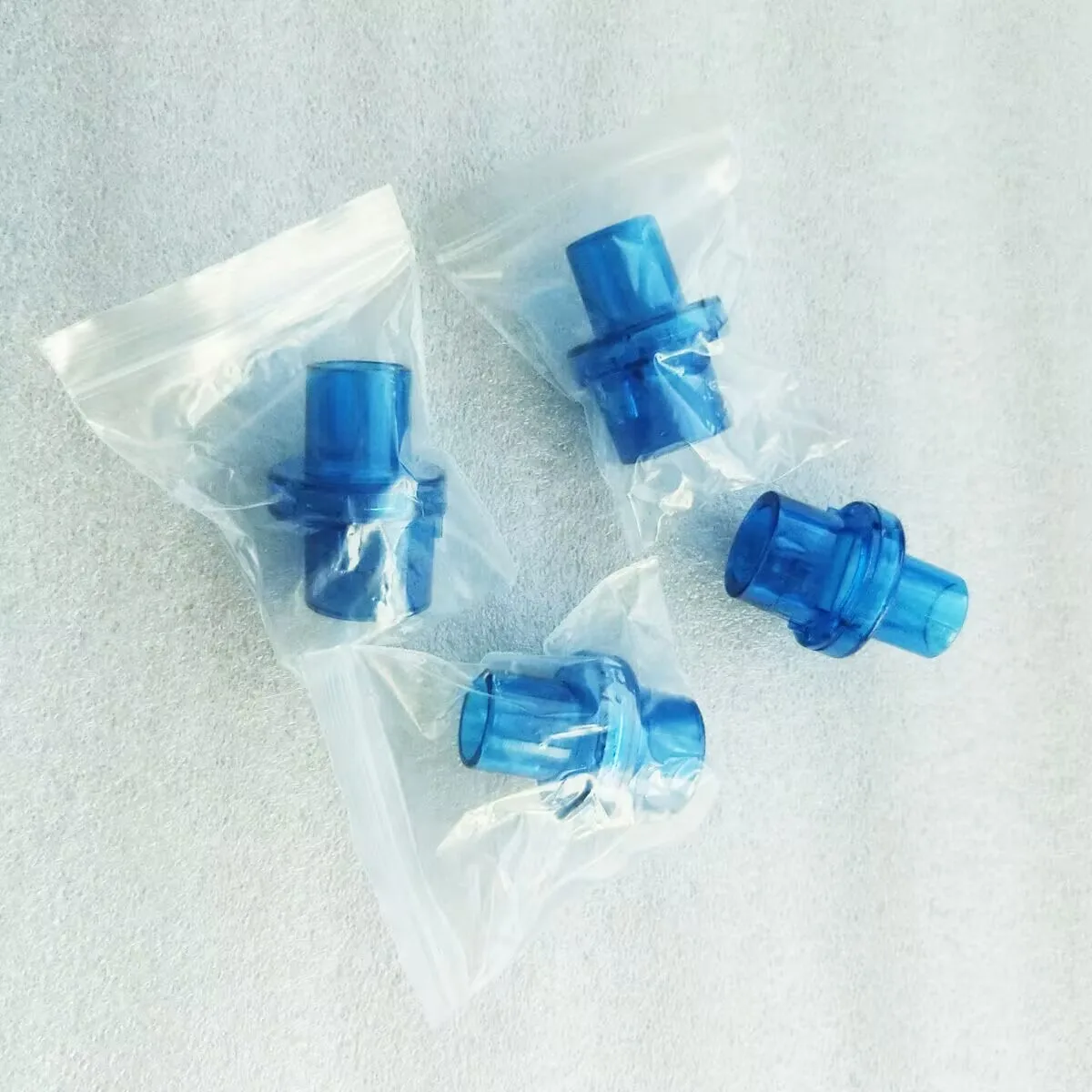 100pcs Pocket CPR Mask Inlet One-Way Valve CPR First Aid Training 22mm 3 colors