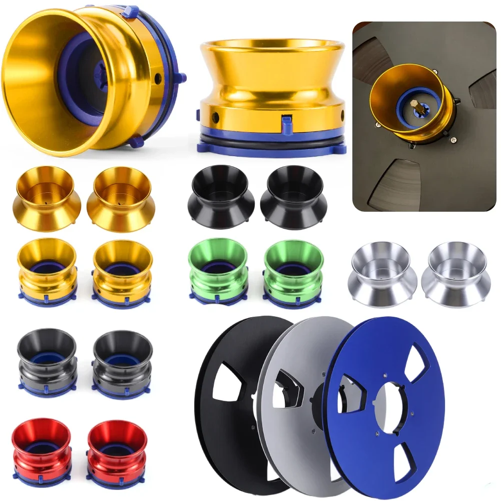 Abridor de 1/4 y 10 pulgadas para Studer ReVox, cargador de tazas de aluminio, carrete, grabadora de cinta, adaptador de cubo NAB, dispositivo de carga Universal, 1 par