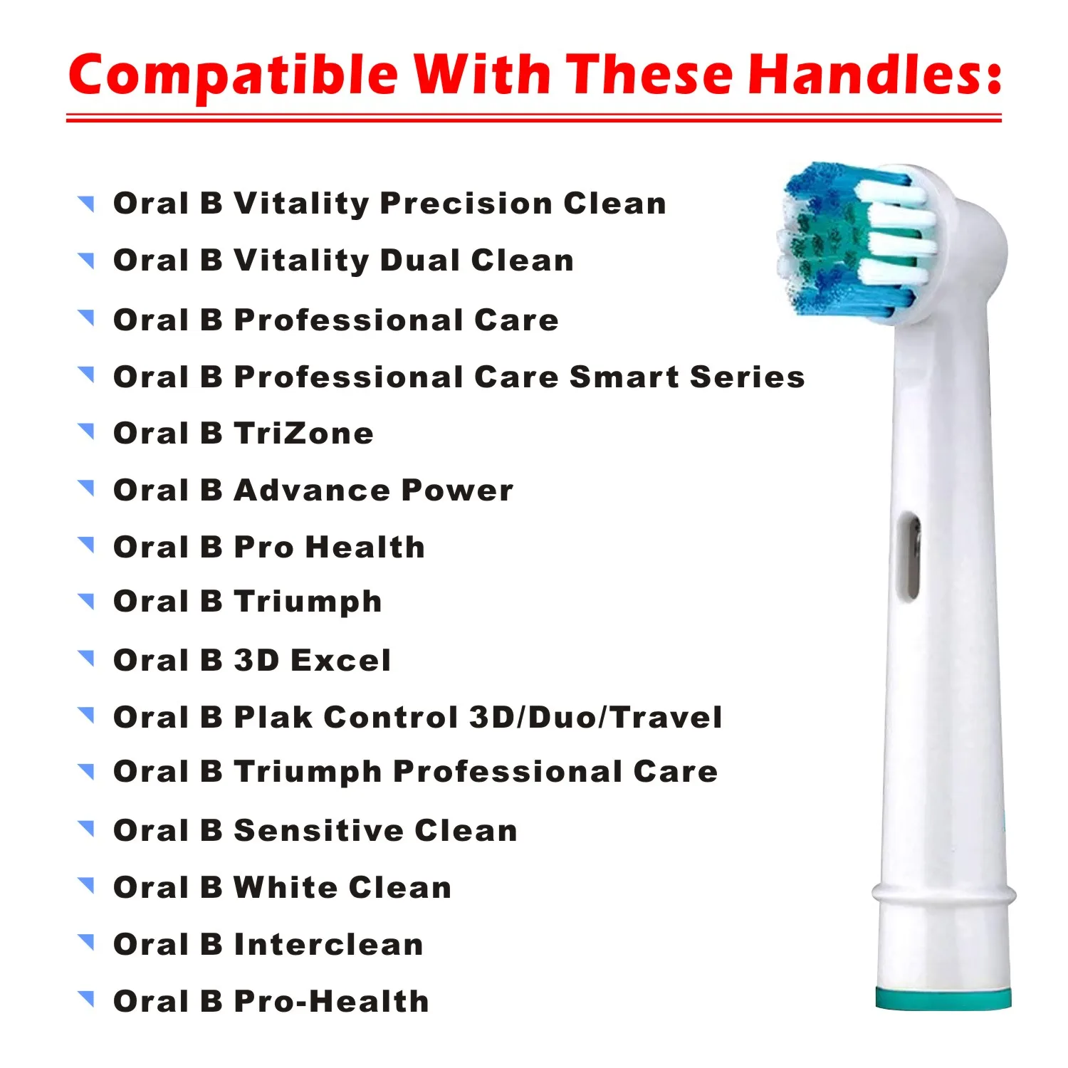 교체 가능한 전동 칫솔 헤드, 구강 B 전동 어드밴스 프로 헬스 트라이엄프 3D 엑셀 바이탈리티, 4 개, 7 개