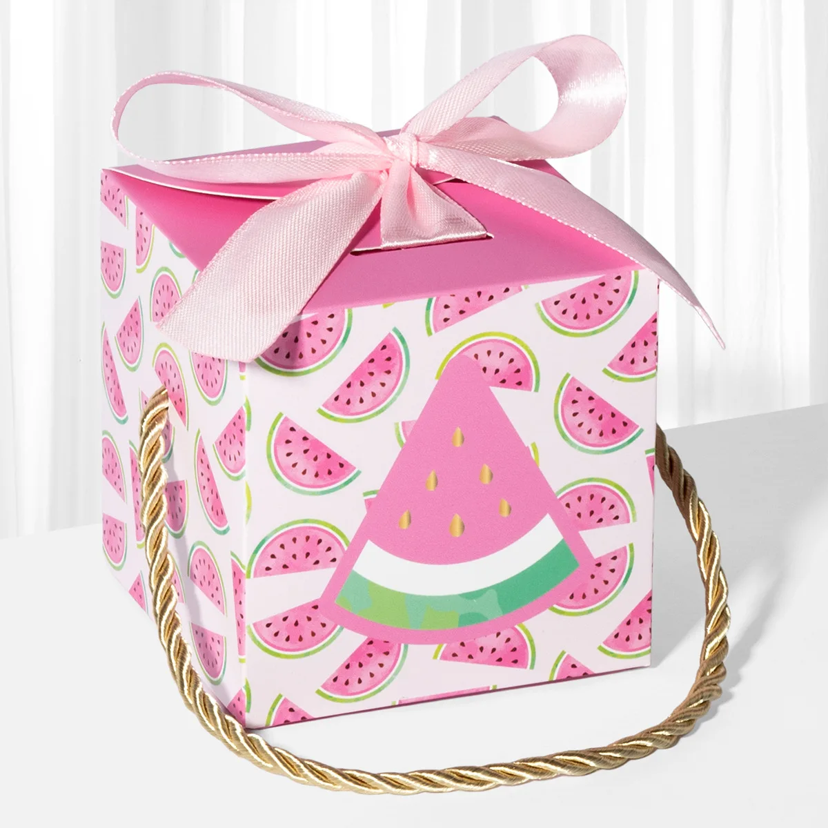 12/24/36pcs Summer Fruit Series Candy Box Pink Watermelon Gift Packaging Box Birthday Party Gift Box Festival Supplies Paper Box view 3