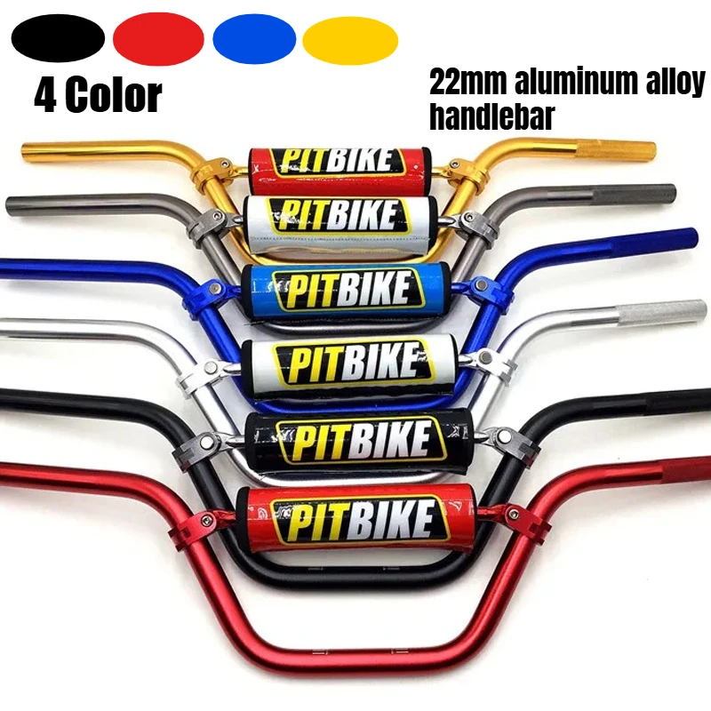 Manillar de 4 colores y 22mm, manillar de 7/8 "para motocicleta, Motocross, Moto, para Dirt Pit Bike, Motor chino ATV, aleación de aluminio