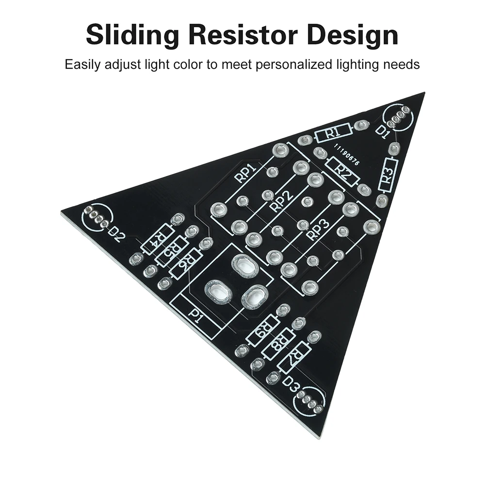 DC 5V RGB Light Dimmable Electronic DIY Kit RGB lamp sliding resistor adjusts light color brightness DIY Soldering Practice Kit
