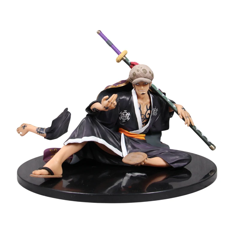 13cm One Piece Trafalgar Law Figure Anime Sitting Kimono Action Figurine Pvc Model Decoration Statue Collection Toy Gift