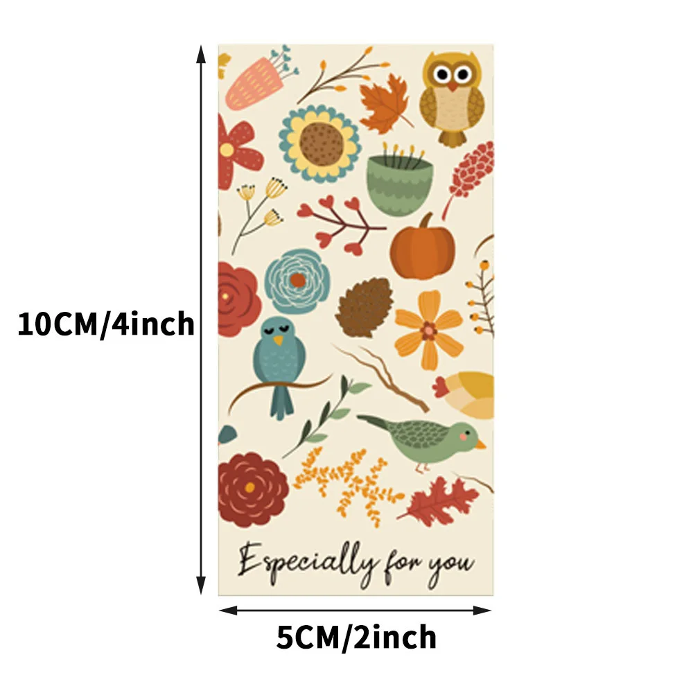 50pcs Flower Rectangle Food Gift Box Sealing Sticker Greeting Label Tag For Bussiness Packaging Especially for You Wholesale
