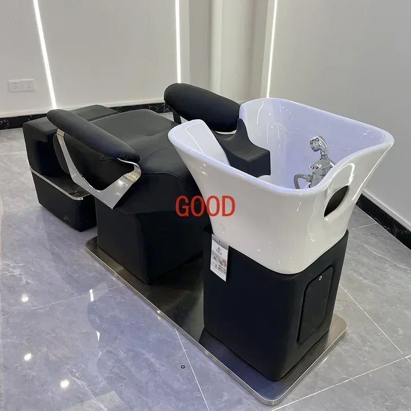 High-end ceramic basin shampoo bed barber shop special hair salon special