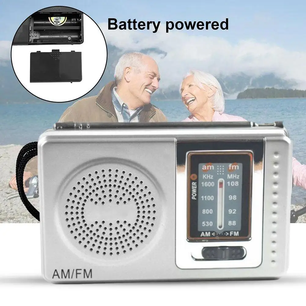 Мини-радио AMFM R2048 в стиле ретро, ручной поисковый проигрыватель FM, батарея аа, портативный Радиоприемник для пожилых людей