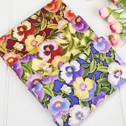 Plain Cotton Fabric, Big Flower Print, Handmade DIY Garment, Dress Scarf, 100% Cotton, National Wind, CR-1513