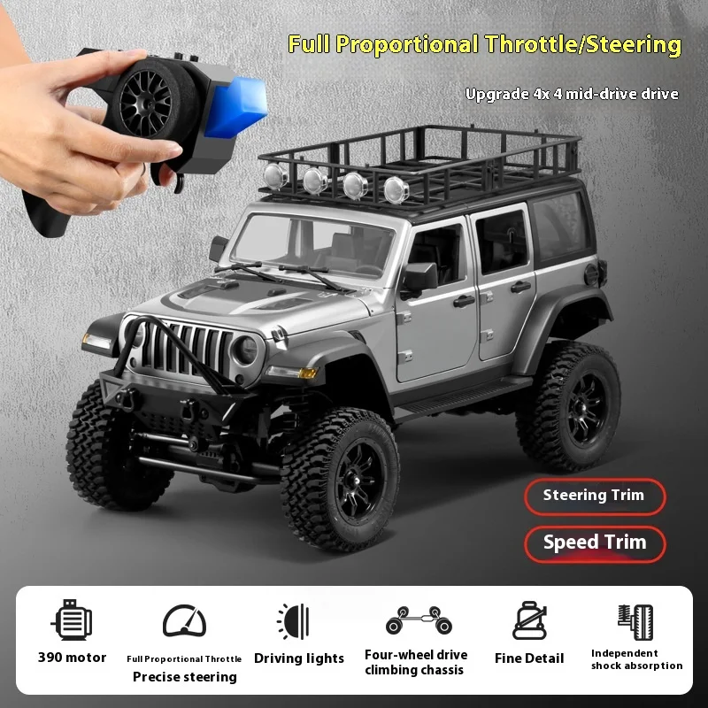 

1/12 New Mn128 High Torque 8km/H Rc Car 390 Motor Full Proportion Rc Model Jeep 4wd Climbing Car Simulation Off-Road Vehicle