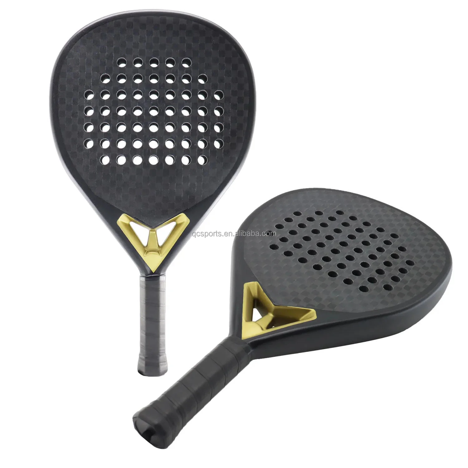 

Multi specification Carbon fiber material paddle racket, 3K/12K/18K carbon face, wear resistant polyester net for beach padel te
