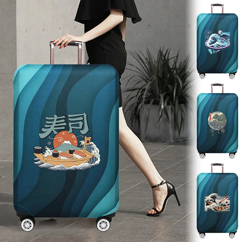 

Elastic Luggage Compartment Protective Cover Wave Series Dust Cover Durable Travel Case Cover for 18-32 Inch Trolley Case