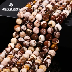 Wholesale Natural Australia Zebra Jasper Beads Round Loose Spacer 4 6 8 10mm For Jewelry Making Diy Necklace Bracelet Accessory