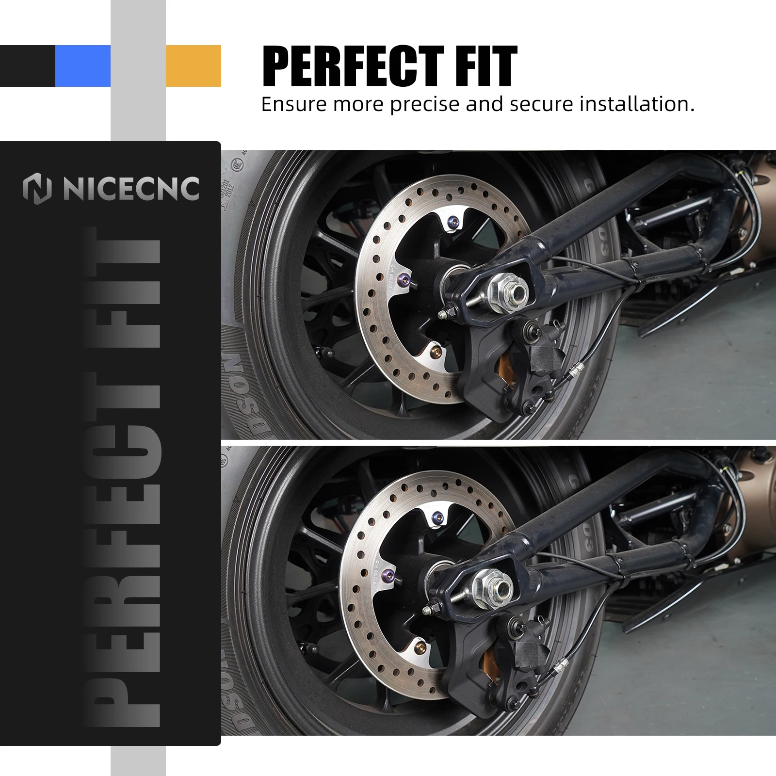 

For Harley Sportster S RH1250S NICECNC Rear Brake Rotor Disc Bolts Pan America 1250 Special RA1250S/RA1250 2021 2022 2023 2024