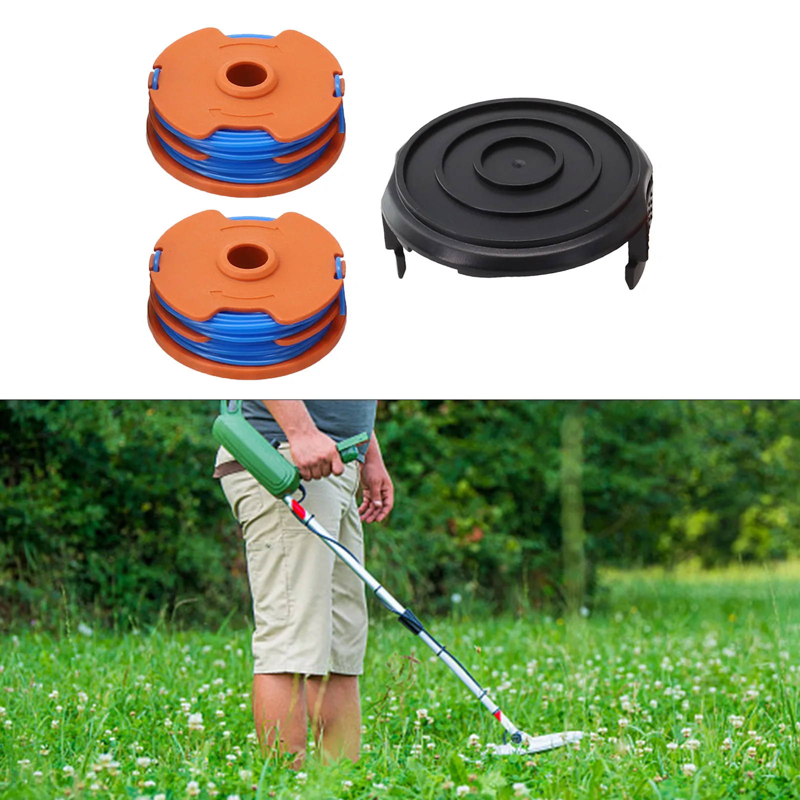 Spool & Line & Cap Cover For Ozito LTR-529U For Worx WG119E Grass String Trimmer Parts For Home Garden Tool Accessories