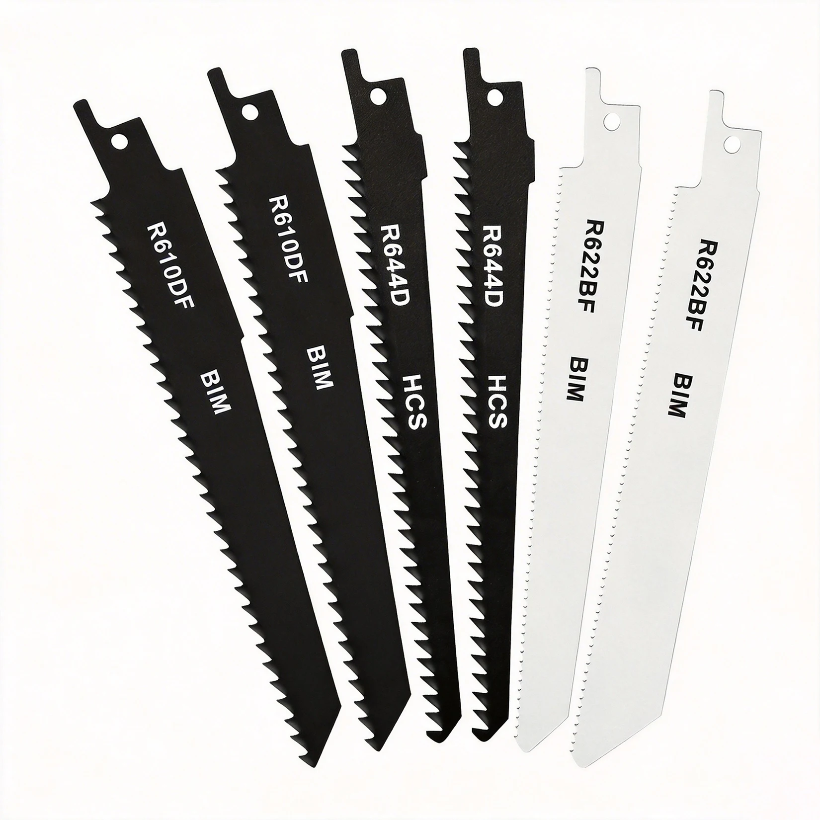 

Многофункциональный набор из 6 сменных пильных полотен для сабельной пилы (6 дюймов), 3 типа: BIM/HCS, для резки дерева, металла, пластика, универсальное применение