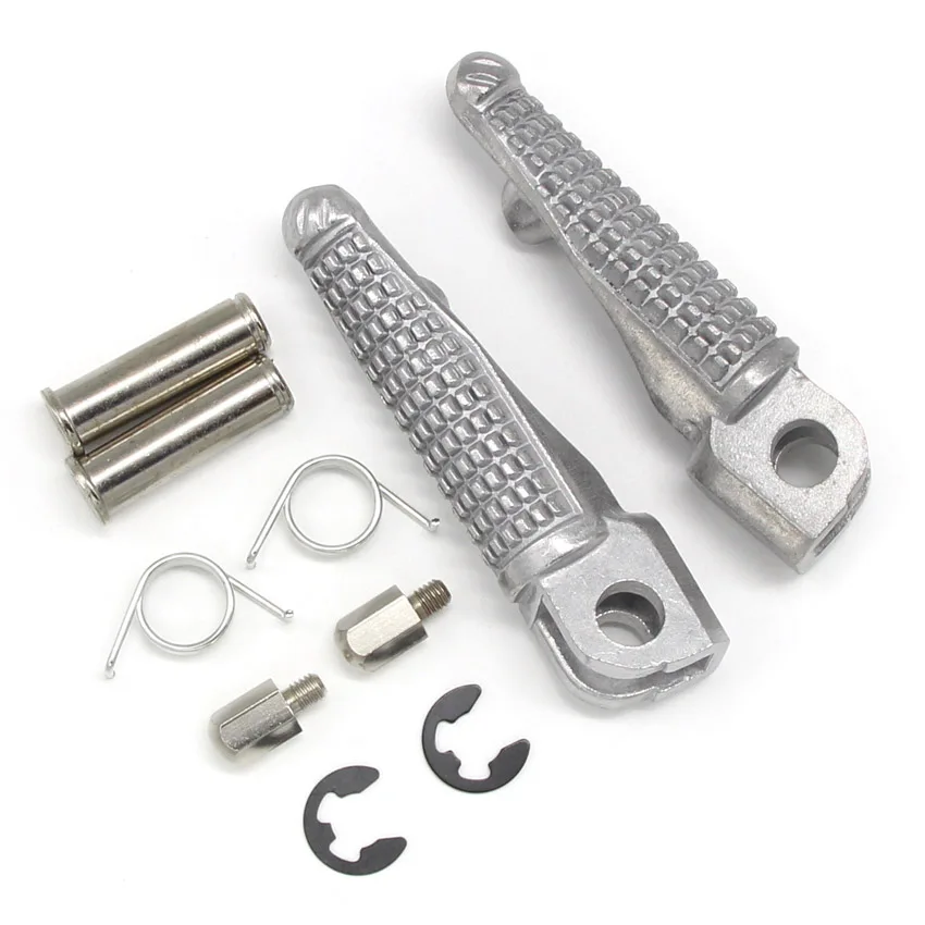 

Silver Front Footrests Foot Pegs For Kawasaki ZR1000 Z1000 ZR800 Z800 ZX1000 Ninja ZX10R 34028-0093 34028-0060 R 34028-0092 L