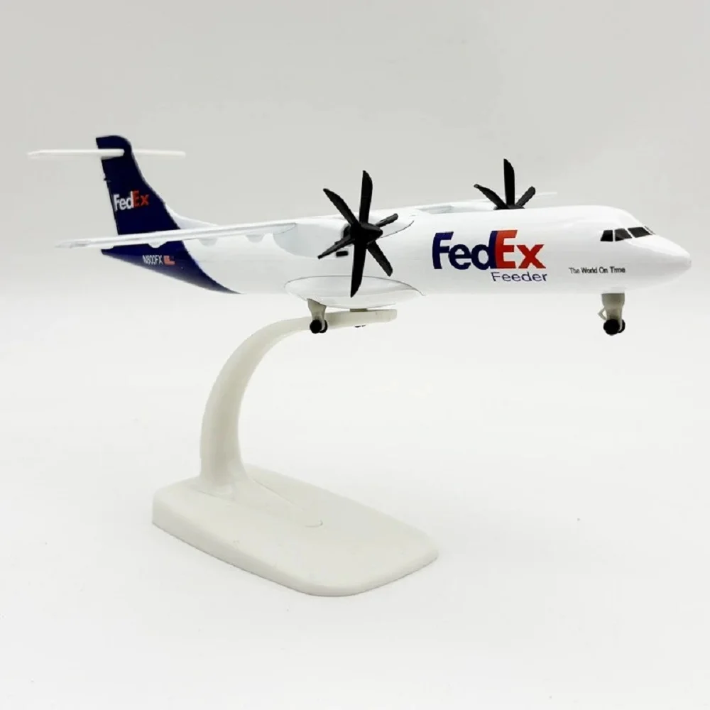 

Металлическая модель самолета Air FEDEX Airlines ATR в масштабе 1:400, 20 см, литая под давлением, с колесами и шасси, игрушка для детей