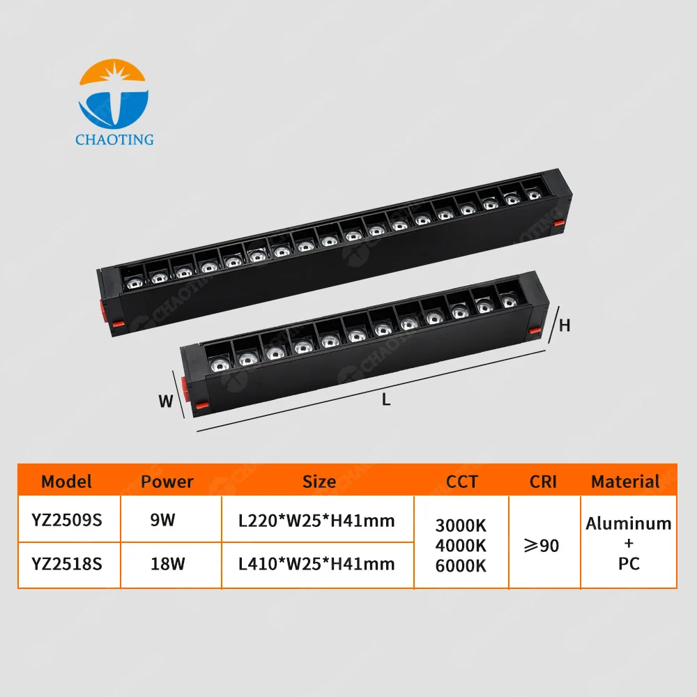 25 مللي متر الذكية عكس الضوء Led أضواء المسارات سقف داخلي راحة نظام السكك الحديدية المغناطيسي 9 واط 18 واط الخطي مصبغة بقعة ضوء للإضاءة المنزلية