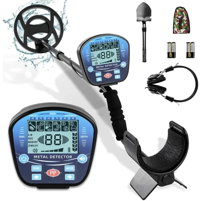 5‑Mode Recognition Metal Detector, Equipped with Display Screen and 10‑Inch Detection Coil, Portable Outdoor Treasure Hunting Tool