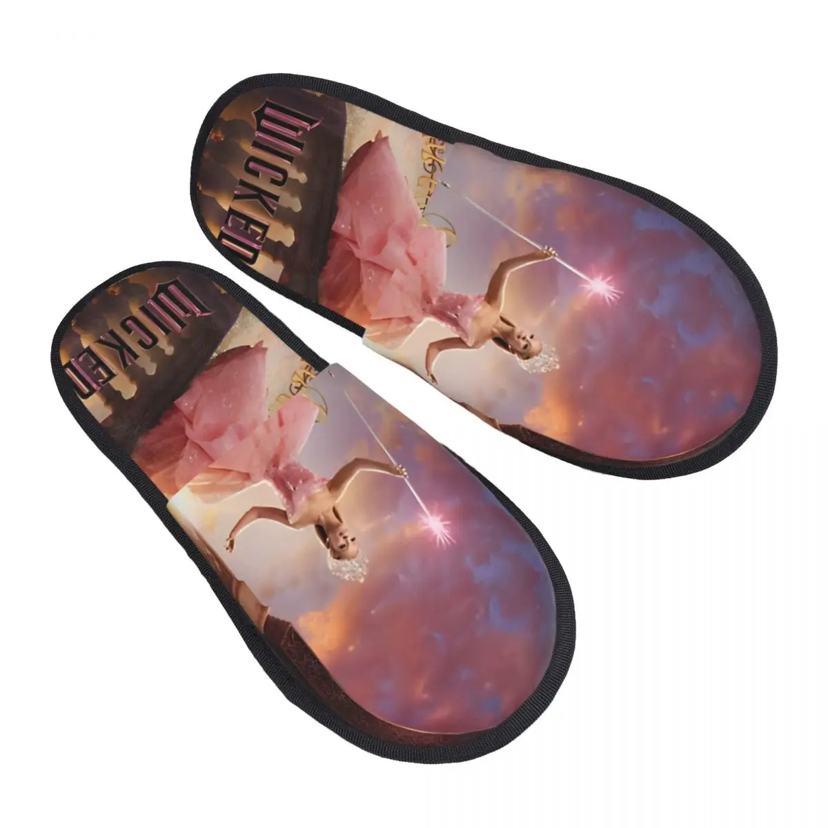 

Домашние тапочки Wicked Movie с тапочками из пены с эффектом памяти, подарок для женщин и мужчин, домашняя обувь с противоскользящей подошвой