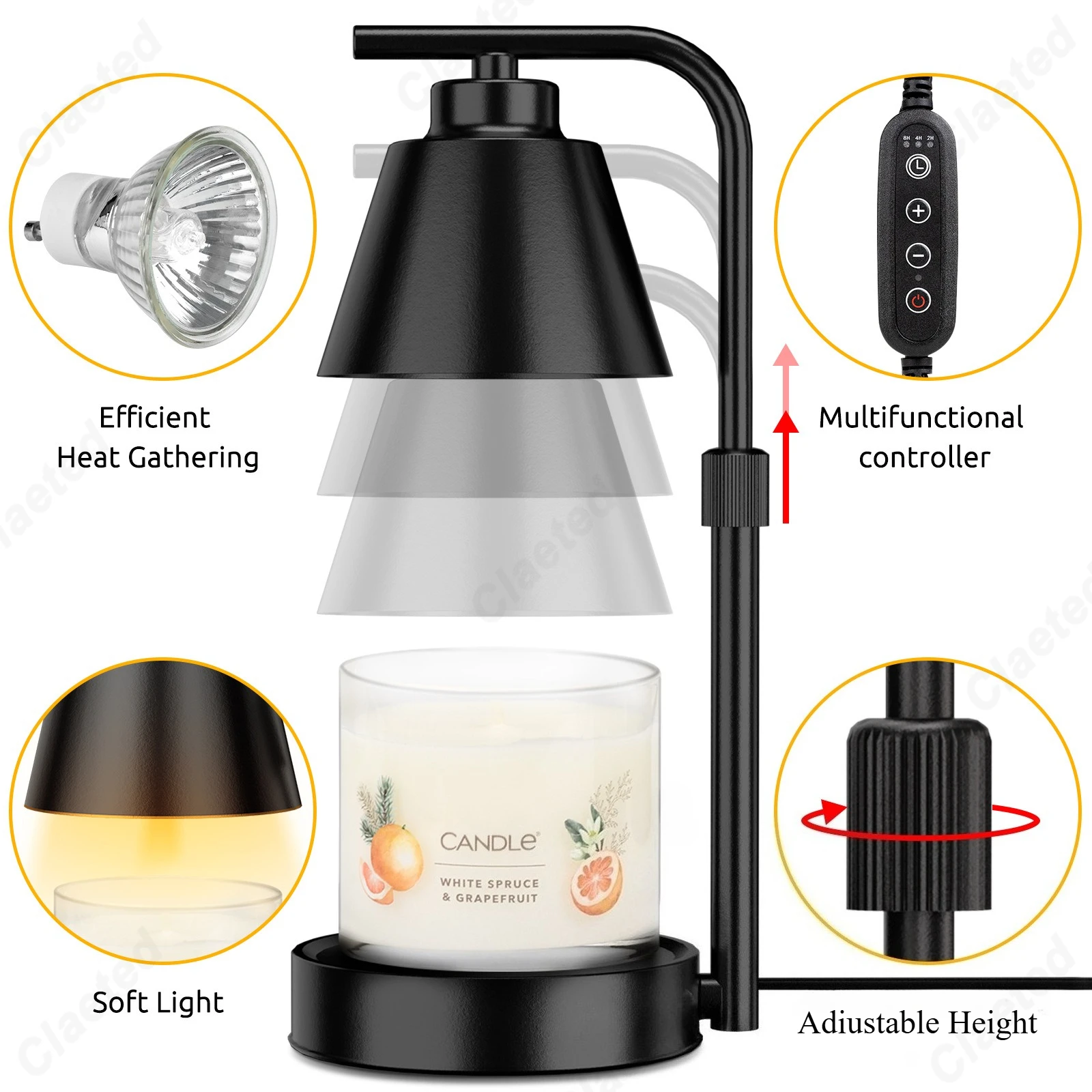 New Retro Aromatherapy Wax Melting Lamp Can Be Lifted Living Room Study Office Bedroom Bedside Decorative Atmosphere Lamps
