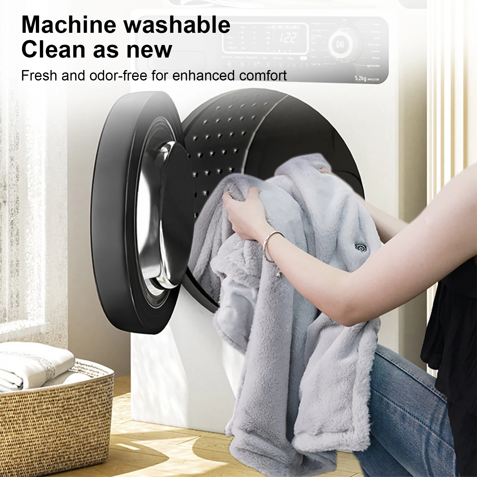 USB Electric Heated Blanket Throw Wrap with 3 Heating Level Heated Throw Blanket Shawl Washable for Family Friends Winter Gifts