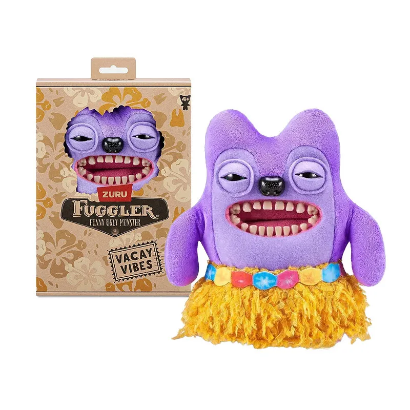 Fuggler Vacay Vibes Series Soft Plush ตุ๊กตาฟันมอนสเตอร์ตลกน่าเกลียดน่ารักของเล่นการ์ตูนตัวเลขรีสอร์ทคอลเลกชันเด็กของขวัญ