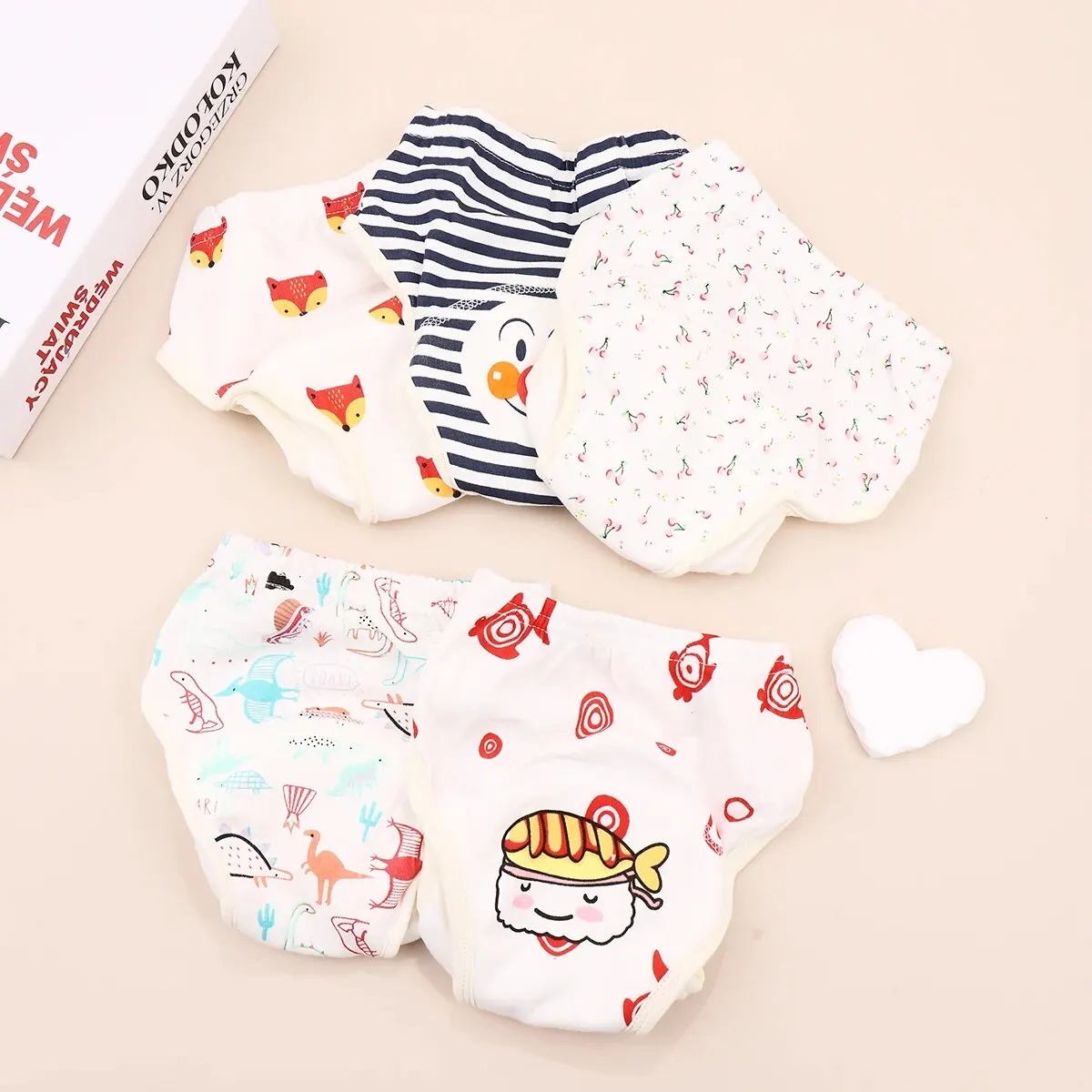 1pcs Baby Waterproof Reusable Training Pants Cotton Baby Diaper Infant Shorts Nappies Panties Nappy Changing Underwear Cloth