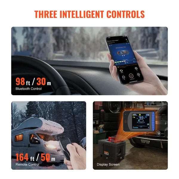 VEVOR Diesel Air Heater 12V/24V 8KW Bluetooth APP Remote Control for Vehicles - view 6