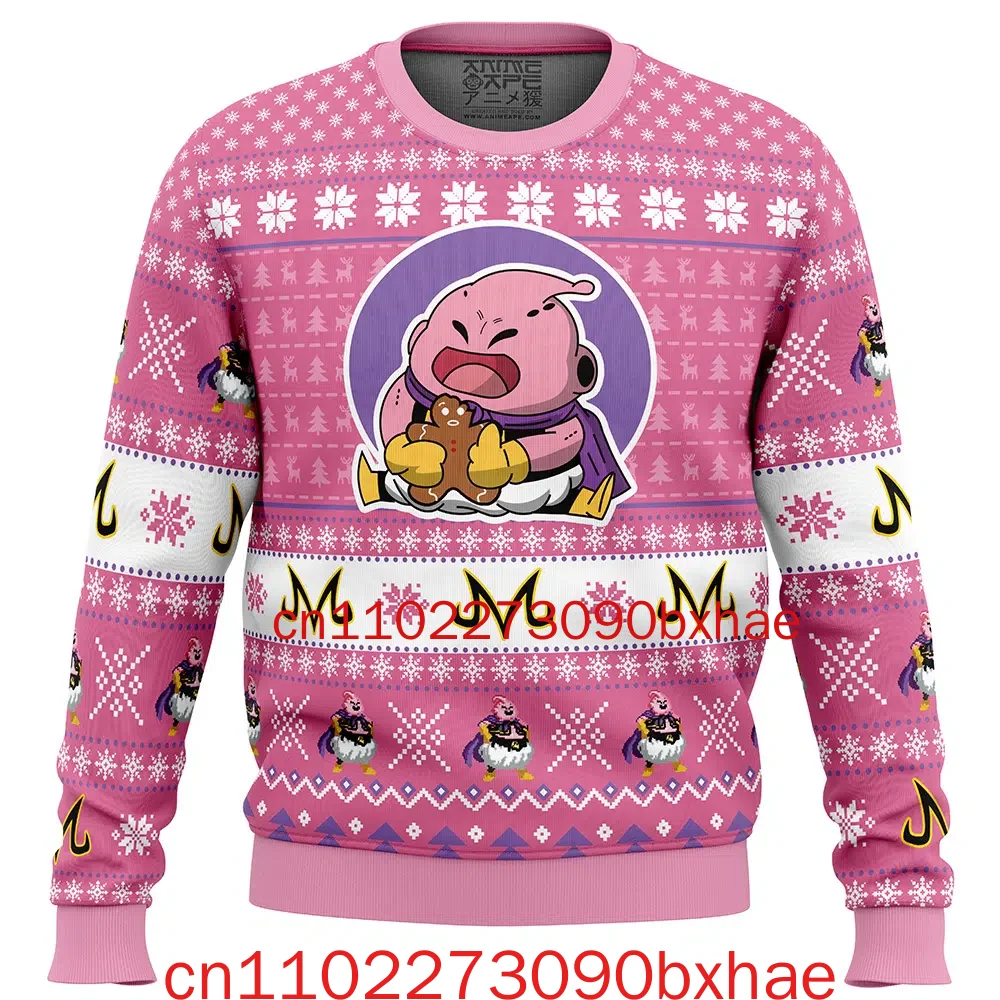 

Новинка 2026 года, рождественский свитер Majin Buu Dragon Ball Z, уродливый рождественский свитер с 3D принтом, осень/зима, новый мужской женский и детский свитер