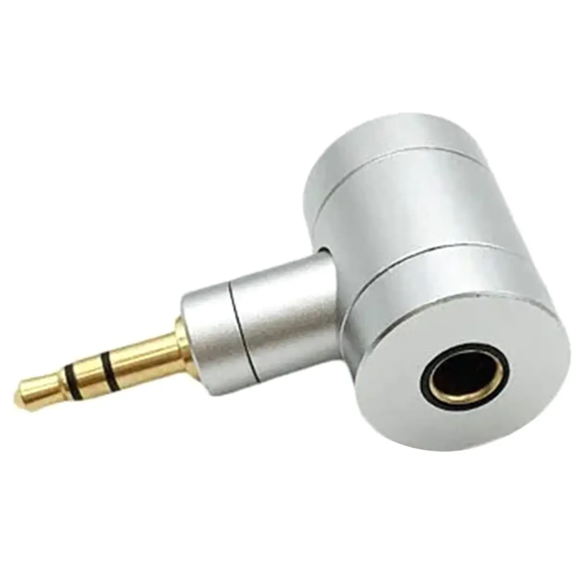 DT290 STOCK-HIFI Angle4.4 Balanced Earphone Adapter 4.4mm Female to 3.5mm 3Pole Male Plug DIY for , Music Players Silver