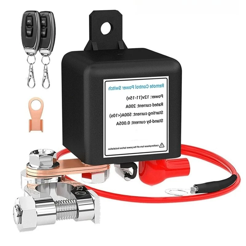 A48P-Wireless Remote Control Battery Relay Switch For 12V/24V Car Starter, Remote Battery Disconnect Switch For Rvs
