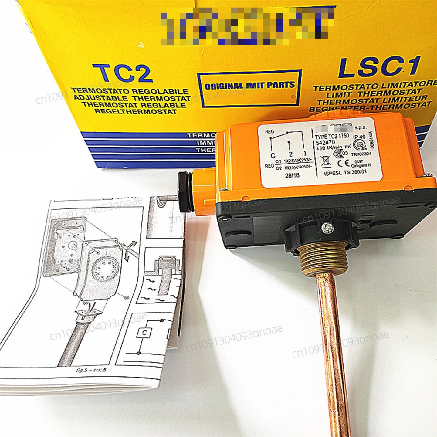 

Italy IMIT adjustable temperature controller TC2 1750 542470 0-90 degree thermostat