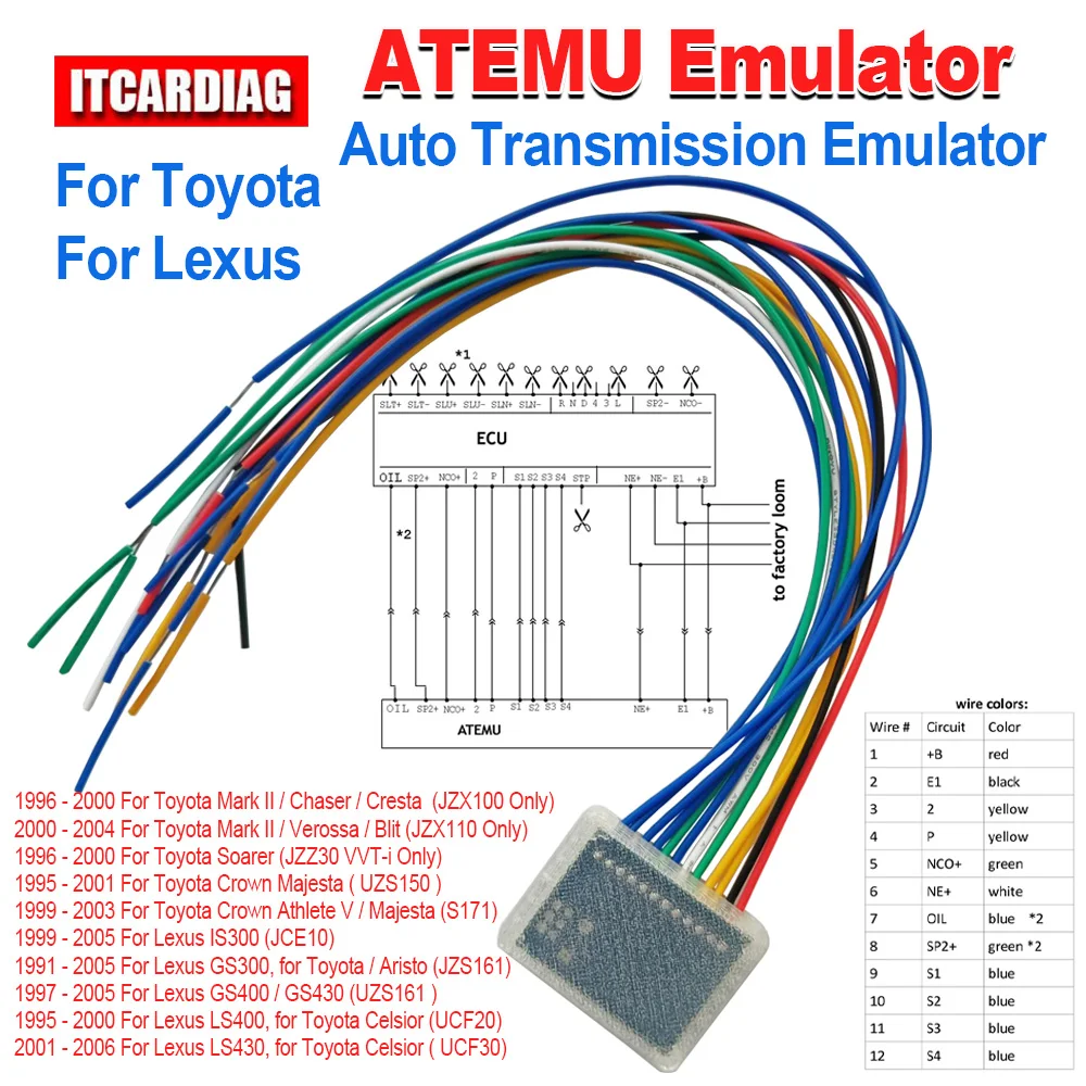 Auto Transmission Emulator For Toyota For Lexus UZ/JZ ATEMU Emulator Restore Torque Power Throttle CEL for VVT-i AT-MT Swap