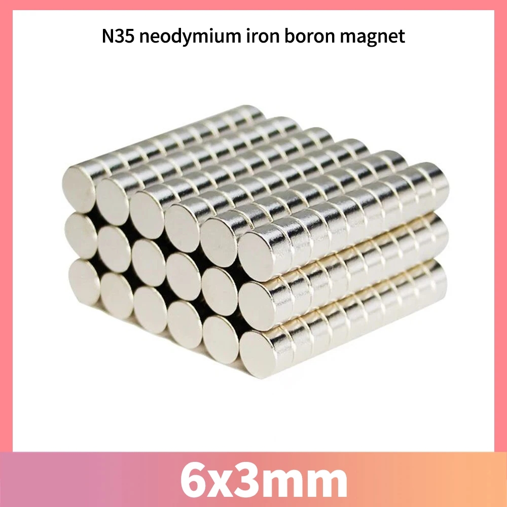 6x3 mm Disc Bulk Sheet Neodymium Magnet 6mmx3mm Small Round Powerful Magnets 6x3mm Rare Earth Magnets 6*3 mm