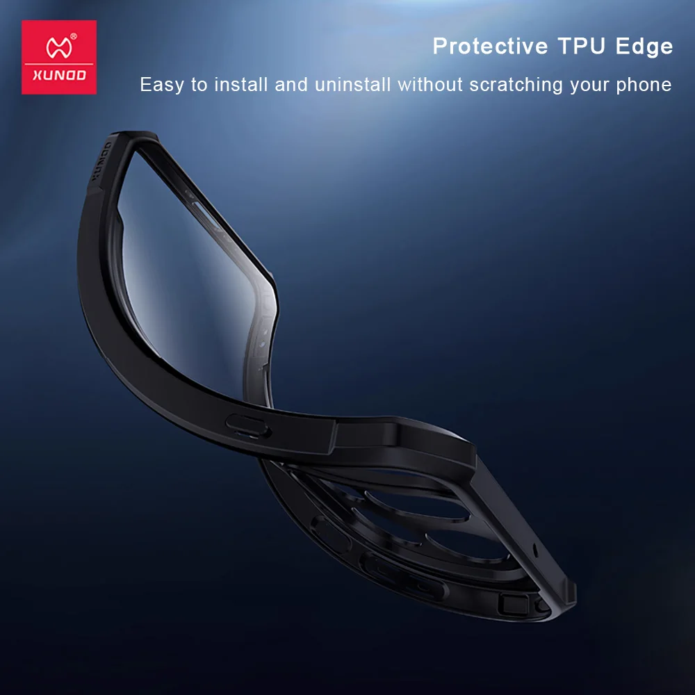 Xundd Etui na Oppo Find X9 Find X9 Pro, Odporne na wstrząsy z poduszkami powietrznymi, Przezroczysta tylna obudowa z paskami na Find X9 Pro Fundas — zdjęcie produktu 6