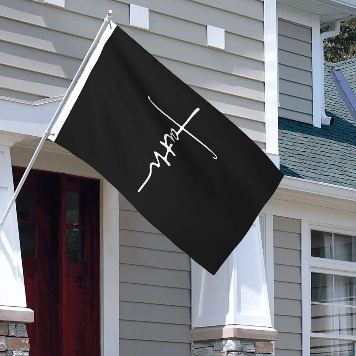 Jesus Faith Cross Christian Flag Vivid Color Indoor Outdoor Banner Polyester Hanging Decoration