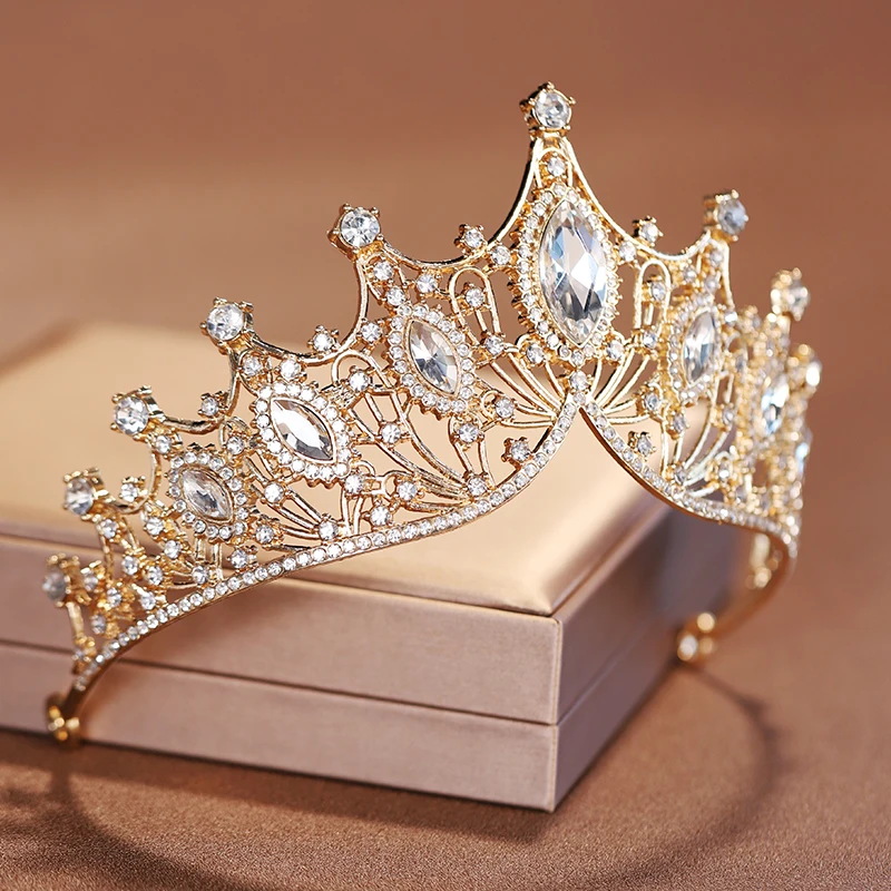 Itacazzo Braut-Kopfbedeckung, goldfarben, Damenmode, bezauberndes Hochzeitskleid, Krone, Mädchen, Geburtstag, Tiaras