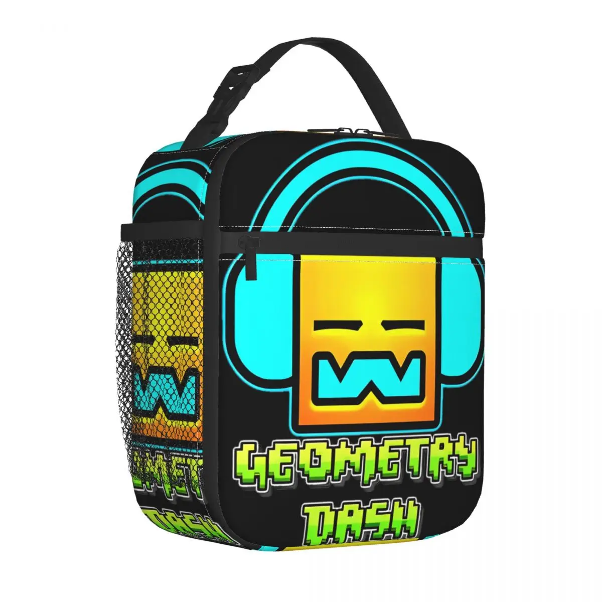 Geometry Cube Gaming Dash Insulated Lunch Bag Cooler Bag  Meal Container Large Tote Lunch Box Men Women Office Outdoor