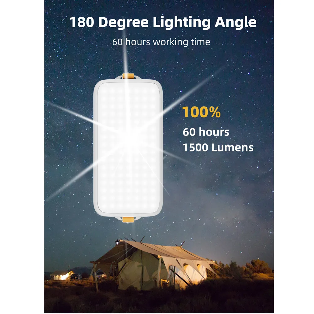 リモコン付き充電式LEDキャンプランタン,強力なテントライト,ポータブルズーム懐中電灯,ケースライト,10000mah