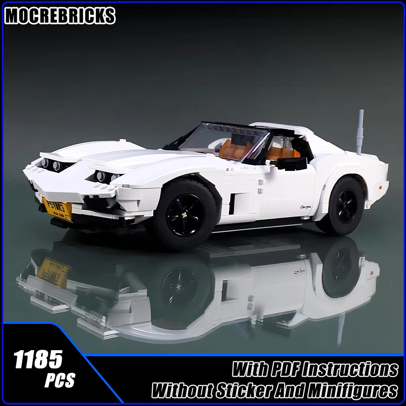 MOC-95636 Customized Technology Speed Roadster LC5000 Corvette C3 Supercar DIY Building Blocks Model Kid's Bricks Toys Xmas Gift