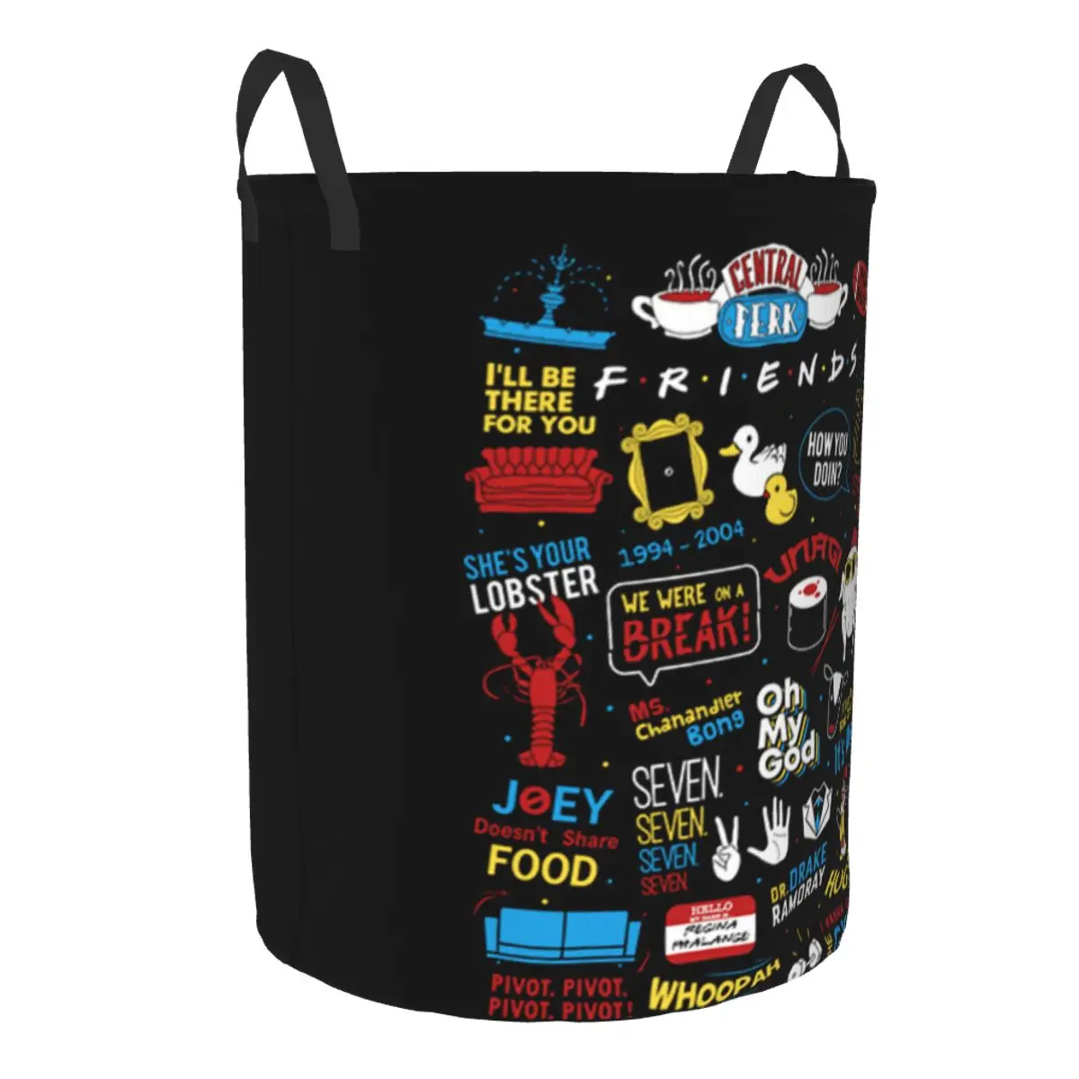 TV Show Friends Symbol Laundry Hamper Large Clothes Storage Basket Toys Bin Organizer for Nursery