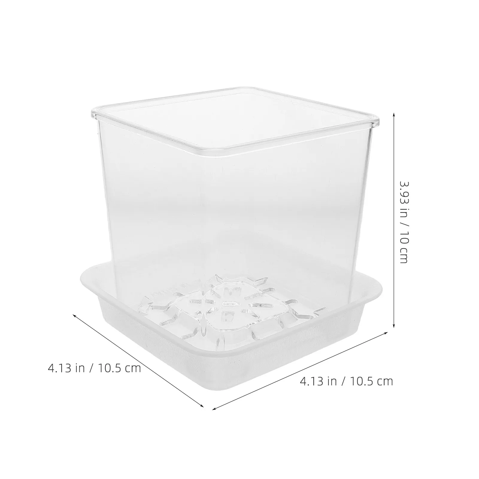 1 set Plastic Plant Nursery Pots Garden Indoor Seedling Halloween Christmas New Year Clear Plant Pot With Tray Clear Flower Pot