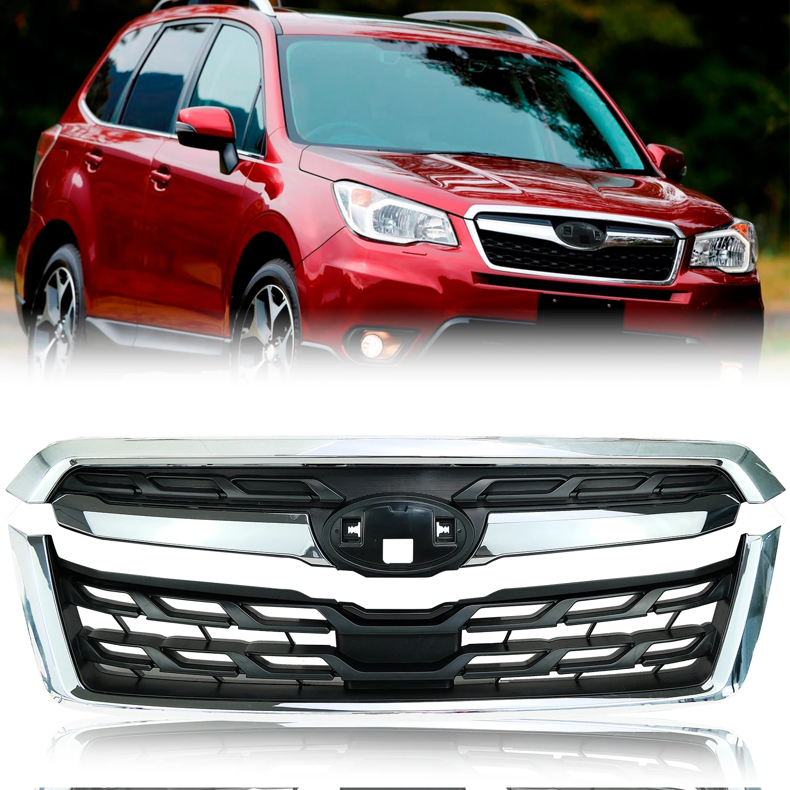 

Front Grill for 2014-2018 Subaru Forester Chrome Moulding