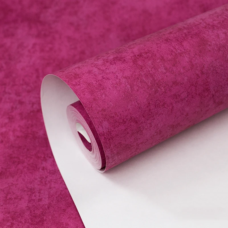 

Обои New Retro Nostalgic Cement Ins Wallpaper Non-Woven Modern Minimalist Nordic Style Living Room Bedroom Rose Red Wallpaper