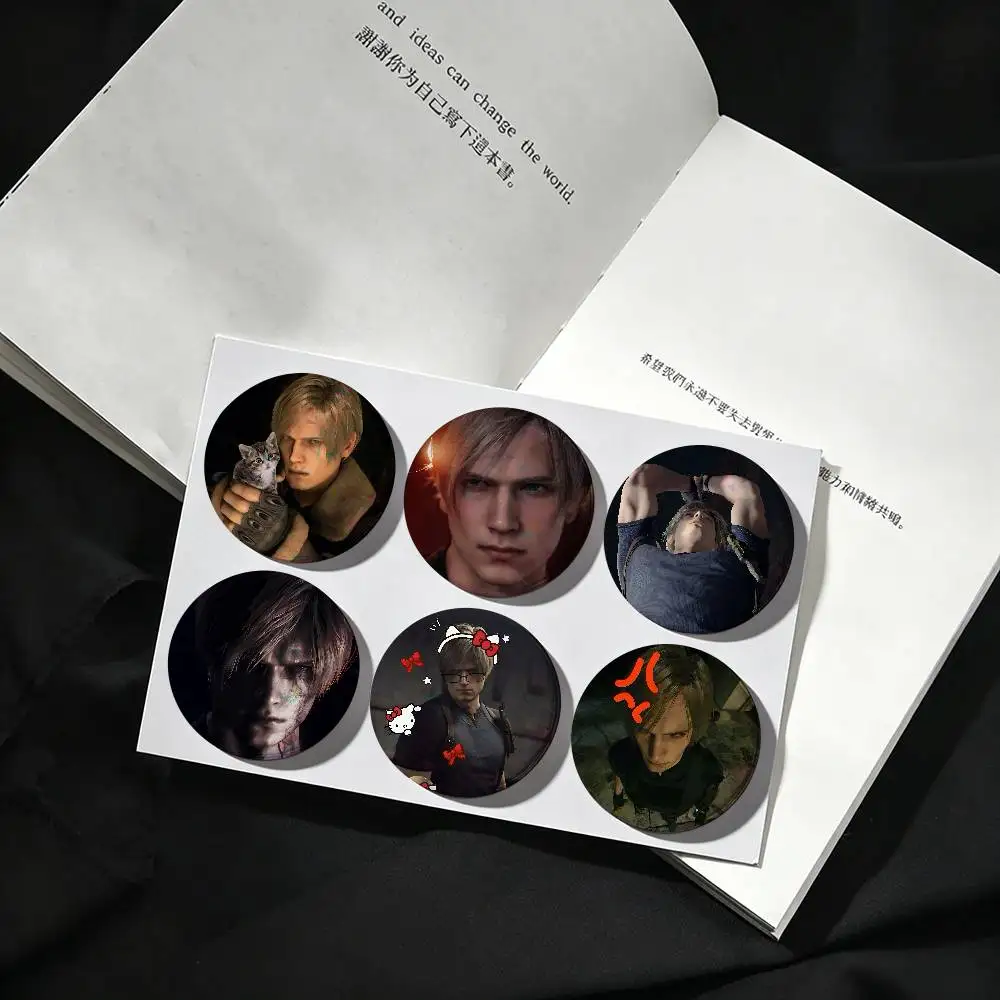 Leon Kennedy Badge Pins For Friend, Backpack, Clothing, Collectible Accessories, Jewelry Gift