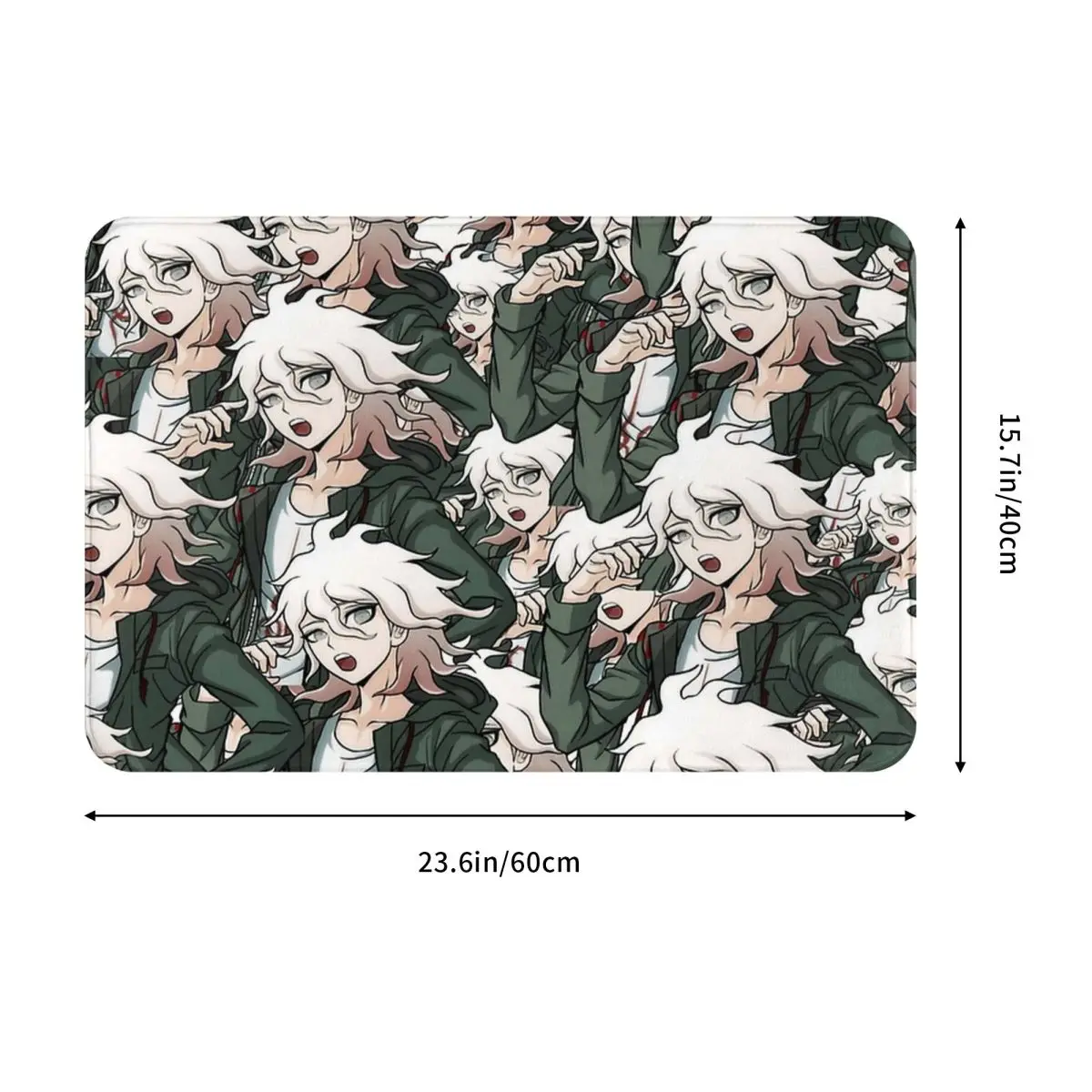 Danganronpa-Felpudo de voz nagito Komaeda, alfombrilla antideslizante para baño, inodoro, balcón, salón, duradero, lavable