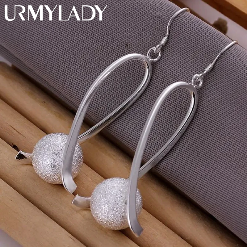 925 Sterling Silver dla kobiet kolczyki ślubne pani modny ładny prezent świąteczny moda impreza Kolczyk Biżuteria cena fabryczna