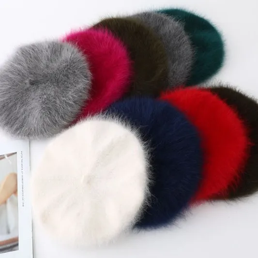 adults-women-real-mink-fur-beret-cap-vintage-fluffy-long-fur-solid-color-warm-casual-outdoor-autumn-winter-headwear